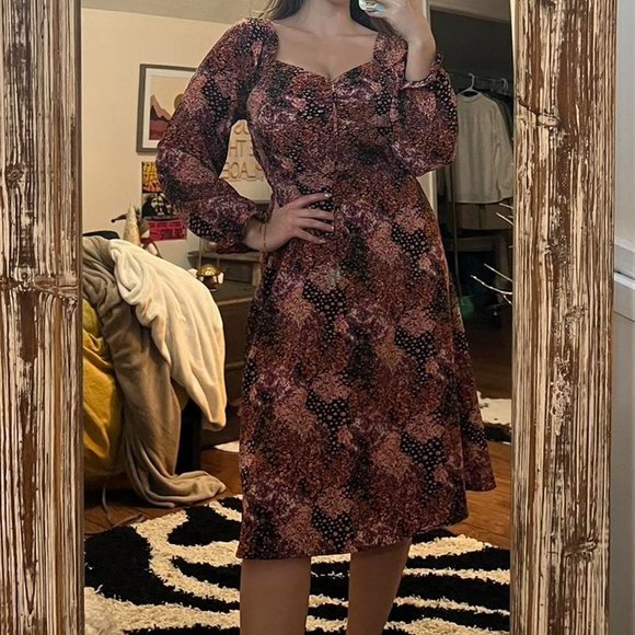 floral midi dress - Picture 1 of 2